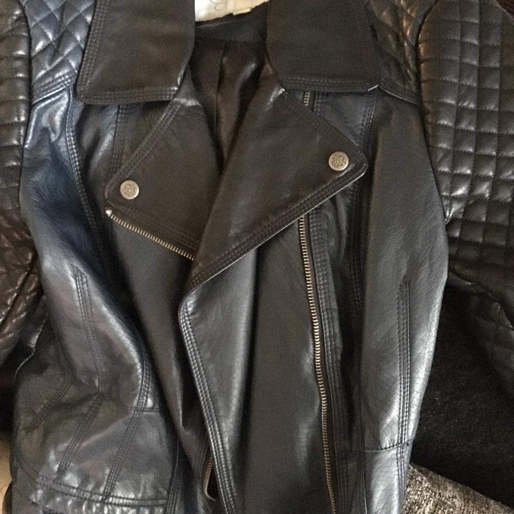 Jessica Simpson-Faux Leather jacket.
